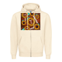 Sandshell football leopard sunflower Zipper Hoodie - JahusDesignShop