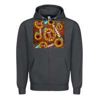 Smoke football leopard sunflower Zipper Hoodie - JahusDesignShop