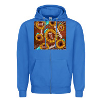 True Royal football leopard sunflower Zipper Hoodie - JahusDesignShop