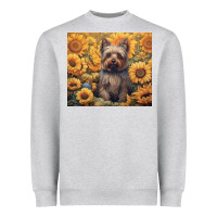 Heather Grey yorkshire terrier Heavyweight Sweatshirt - Unal Design