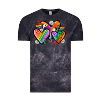 Cloud Black pride hearts Vintage Tee - texasbilliewilder