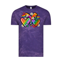 Cloud Purple pride hearts Vintage Tee - texasbilliewilder