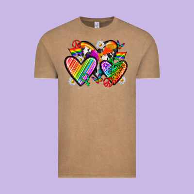 Vintage Tee pride hearts