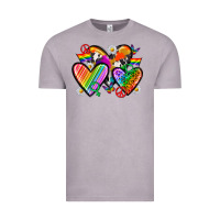 Vintage Zinc pride hearts Vintage Tee - texasbilliewilder