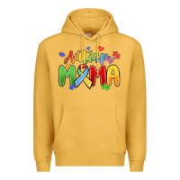 Mustard autism mama Premium Hoodie - MaliasSmallBusiness