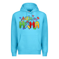 Ocean Blue autism mama Premium Hoodie - MaliasSmallBusiness