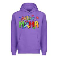 Purple autism mama Premium Hoodie - MaliasSmallBusiness