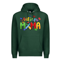 Sports Green autism mama Premium Hoodie - MaliasSmallBusiness