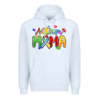 White autism mama Premium Hoodie - MaliasSmallBusiness