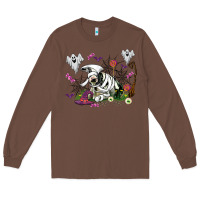 Chestnut halloween cow and ghosts Long Sleeve Tee - AdoDesignShop