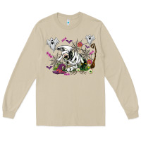 Mushroom halloween cow and ghosts Long Sleeve Tee - AdoDesignShop