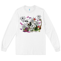 White halloween cow and ghosts Long Sleeve Tee - AdoDesignShop