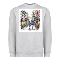 Heather Grey Japan Street Heavyweight Sweatshirt - Unal Design