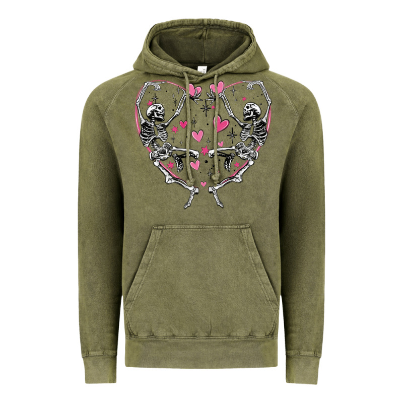 Valentines Day Skeleton Vintage Hoodie by MaliasSmallBusiness | Teevron