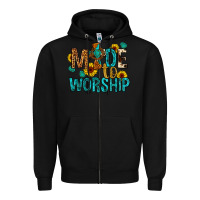Black made to worship Zipper Hoodie - Artiststas