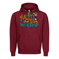 Burgundy made to worship Zipper Hoodie - Artiststas