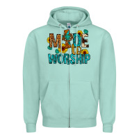 Seafoam made to worship Zipper Hoodie - Artiststas