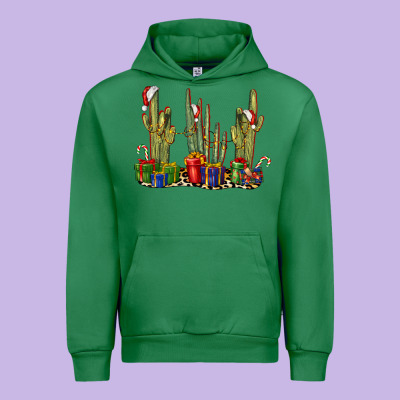 Christmas Cactus Urban Hoodie Designed By Lillyallendesigns