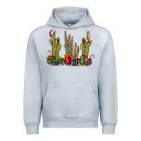 Heather Grey Christmas Cactus Urban Hoodie - LillyAllenDesigns