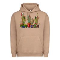 Pigment Burro Christmas Cactus Urban Hoodie - LillyAllenDesigns