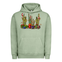 Pigment Oil Green Christmas Cactus Urban Hoodie - LillyAllenDesigns