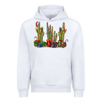 White Christmas Cactus Urban Hoodie - LillyAllenDesigns