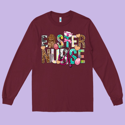 Easter Nurse Easter Day Long Sleeve Tee Designed By Neo Western