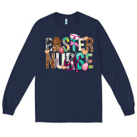 Navy Easter Nurse Easter Day Long Sleeve Tee - Neo Western