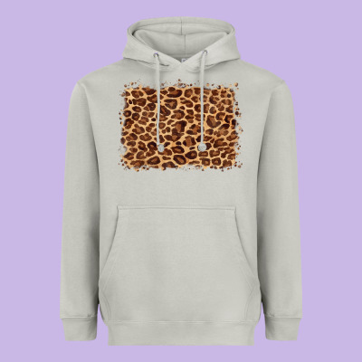 Leopard Background Heavyweight Hoodie Designed By Barkaloodesign
