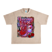 French Oak nursing is a work of heart Urban Heavy Tee - RanaPortraitStore