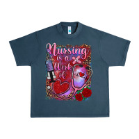 Midnight Navy nursing is a work of heart Urban Heavy Tee - RanaPortraitStore