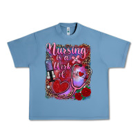 Pebble Blue nursing is a work of heart Urban Heavy Tee - RanaPortraitStore