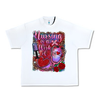 White nursing is a work of heart Urban Heavy Tee - RanaPortraitStore