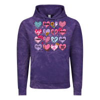 Cloud Purple valentines candy hearts Vintage Hoodie - MaliasSmallBusiness