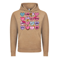 Vintage Coffee valentines candy hearts Vintage Hoodie - MaliasSmallBusiness