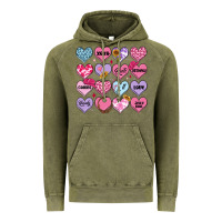 Vintage Olive valentines candy hearts Vintage Hoodie - MaliasSmallBusiness