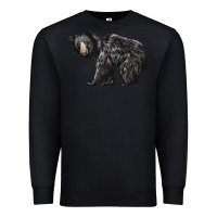 Black Sloth Bear Premium Sweatshirt - LillyAllenDesigns