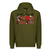 Army Green santa s favorite coffee school secretary Premium Hoodie - MaliasSmallBusiness