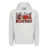 Dove Grey santa s favorite coffee school secretary Premium Hoodie - MaliasSmallBusiness