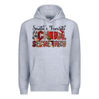 Heather Grey santa s favorite coffee school secretary Premium Hoodie - MaliasSmallBusiness