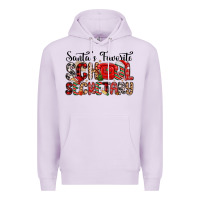 Lilac santa s favorite coffee school secretary Premium Hoodie - MaliasSmallBusiness