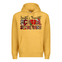 Mustard santa s favorite coffee school secretary Premium Hoodie - MaliasSmallBusiness