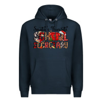 Navy santa s favorite coffee school secretary Premium Hoodie - MaliasSmallBusiness