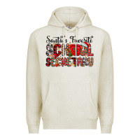 Oatmeal Heather santa s favorite coffee school secretary Premium Hoodie - MaliasSmallBusiness