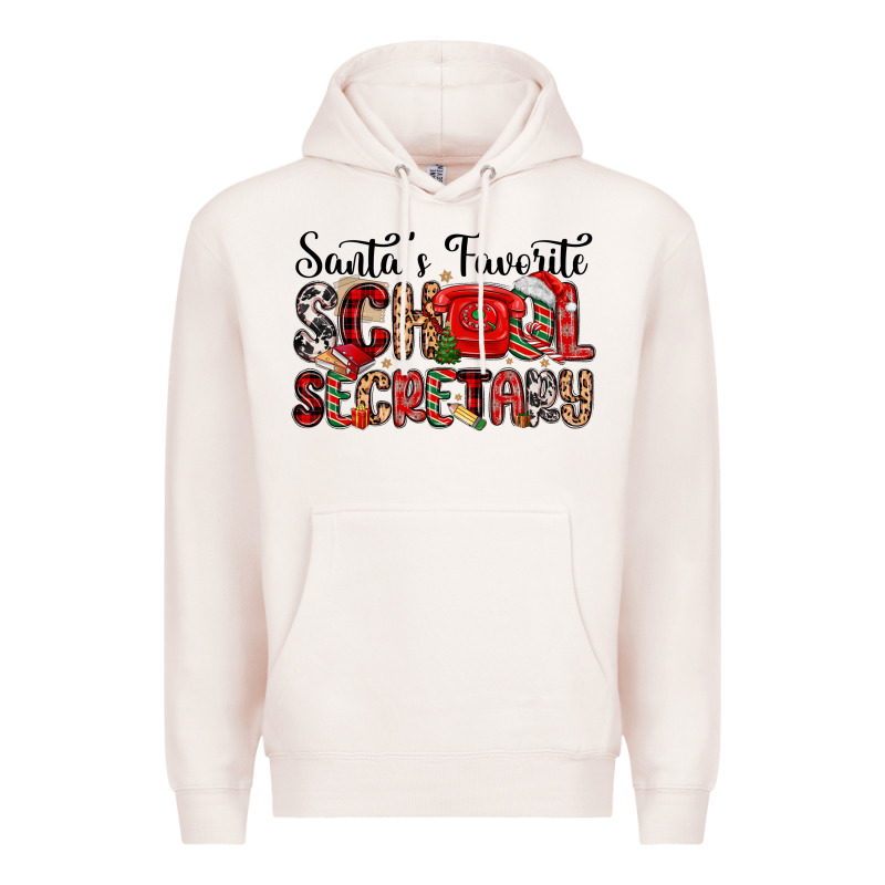 Santa S Favorite Coffee School Secretary Premium Hoodie by MaliasSmallBusiness | Teevron