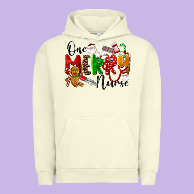 One Merry Nurse Urban Hoodie Designed By Lillyallendesigns
