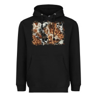 Black cowhide leopard background Heavyweight Hoodie - BarkalooDesign