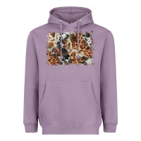 Lavender cowhide leopard background Heavyweight Hoodie - BarkalooDesign