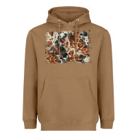 Toasted Coconut cowhide leopard background Heavyweight Hoodie - BarkalooDesign