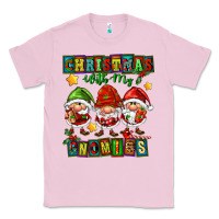 Bubblegum Pink christmas with my gnomies Classic Tee - FaDigitalArtStudio